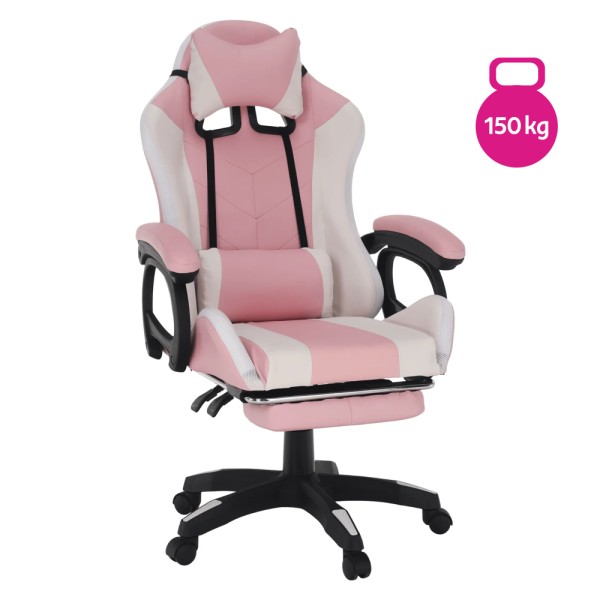 Scaun de birou, roz/ alb, JOVELA