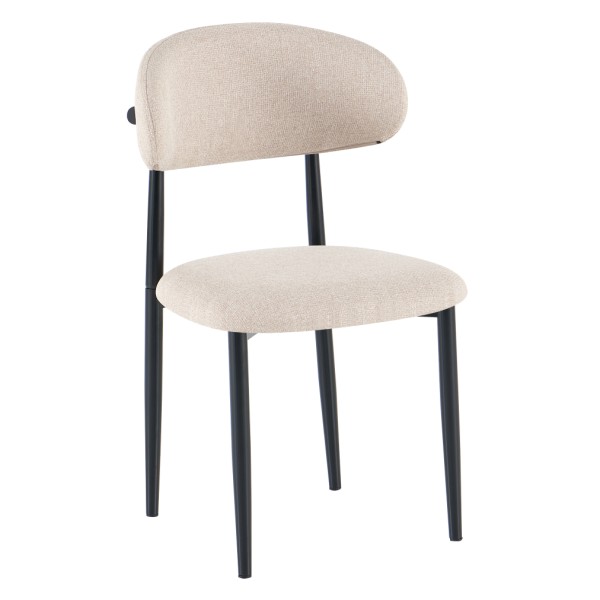 Scaun de sufragerie, ţesătură bej/negru, ZAJDA TYP 1