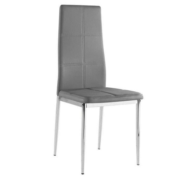 Scaun, piele ecologică gri, LERA