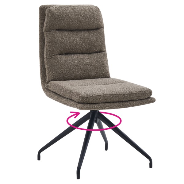 Scaun pivotant, bej/negru, LINA