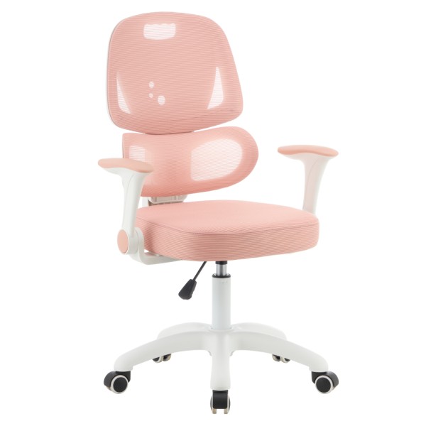 Scaun rotativ, roz/alb, LISTER