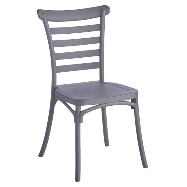 Scaun stivuibil, gri maroniu taupe, SAVITO NEW