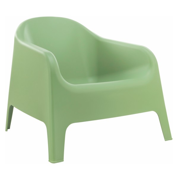 Scaun stivuibil, verde, plastic, SOKRA NEW