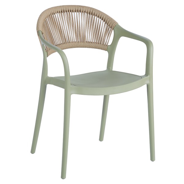 Scaun stivuibil, verde/bej LEXTON