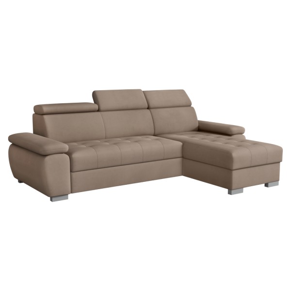 Set canapea, gri-bej Taupe, pe dreapta, SEMI ROH