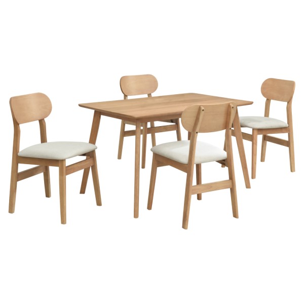 Set de sufragerie 1+4, stejar natural/bej, FALEN