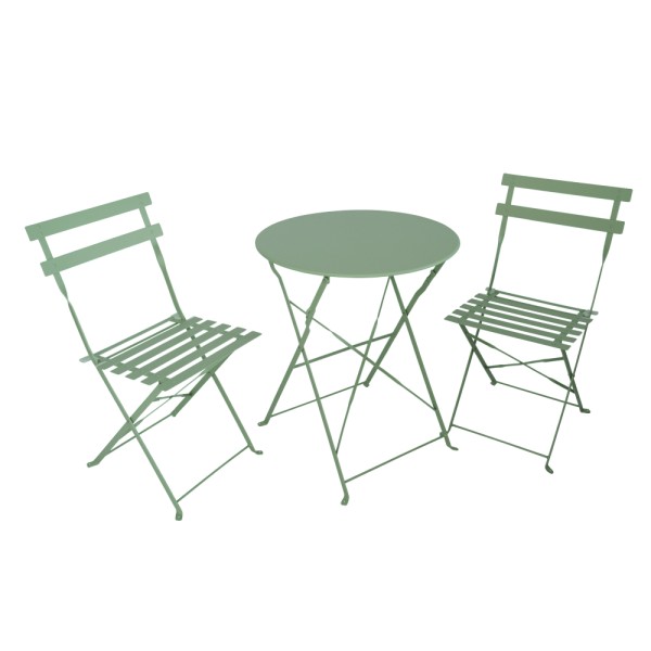 Set grădină 1+2, verde, oţel, OBAX NEW