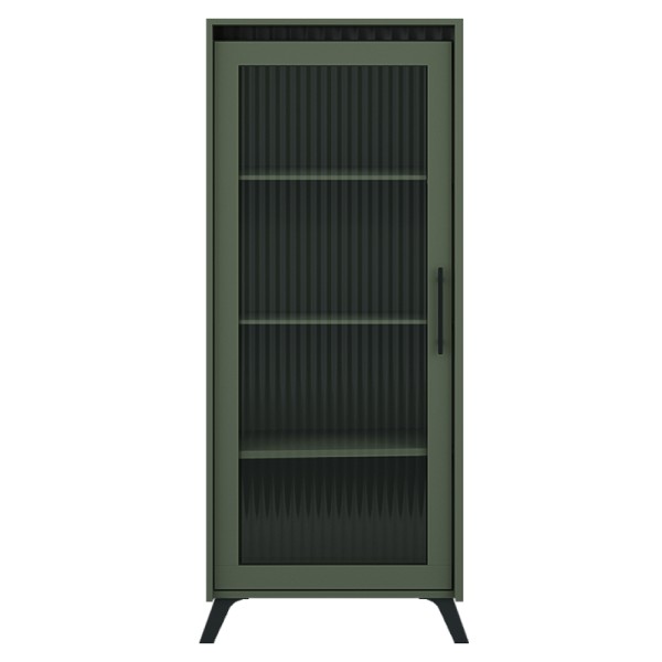 Vitrină, verde smoke/negru, LONGY REG1W