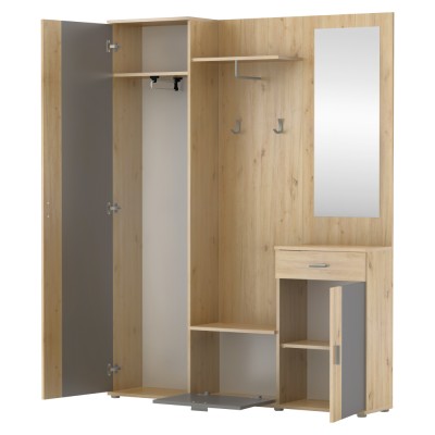 Ansamblu hol, stejar artisan/grafit,  AMALIA