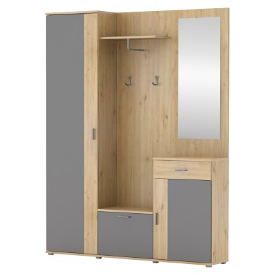 Ansamblu hol, stejar artisan/grafit,  AMALIA