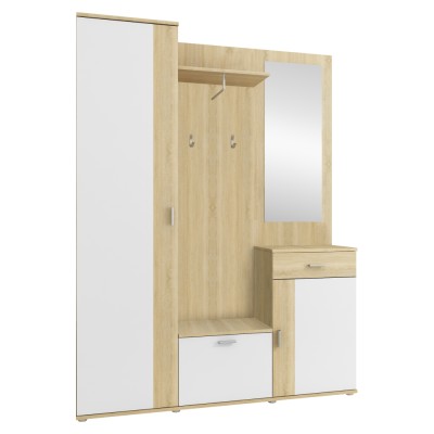 Ansamblu hol, stejar sonoma/ alb, AMALIA