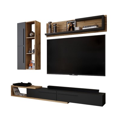 Ansamblu living, stejar Tacho/antracit, KALVADOS 2