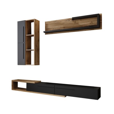 Ansamblu living, stejar Tacho/antracit, KALVADOS 2