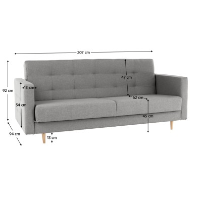 Ansamblu tapiţat, material textil gri, AMEDEEA