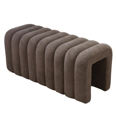 Bancă de design, ţesătură maro, SUNDO