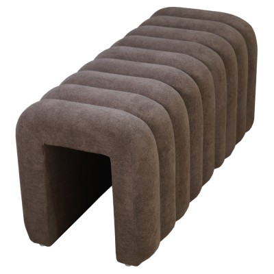 Bancă de design, ţesătură maro, SUNDO