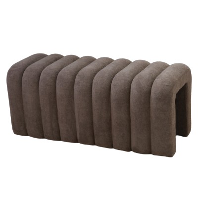 Bancă de design, ţesătură maro, SUNDO
