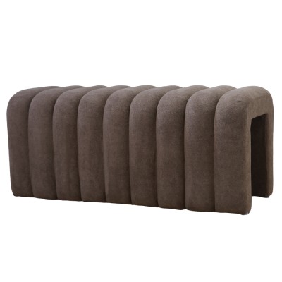 Bancă de design, ţesătură maro, SUNDO
