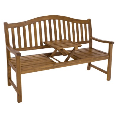 Bancă de grădină cu măsuţă, lemn de salcâm, TAIMA