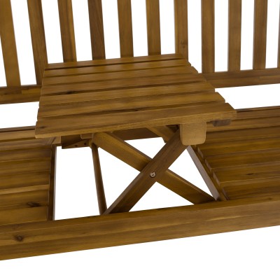 Bancă de grădină cu măsuţă, lemn de salcâm, TAIMA