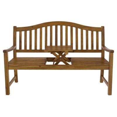 Bancă de grădină cu măsuţă, lemn de salcâm, TAIMA