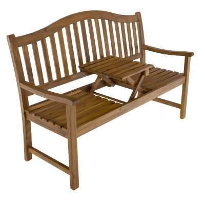 Bancă de grădină cu măsuţă, lemn de salcâm, TAIMA