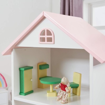 Bibliotecă pentru copii, alb/roz, MAISON TYP 2