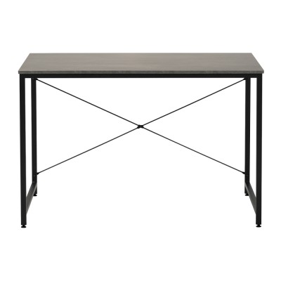 Birou, beton/negru, 120x60 cm, MELLORA