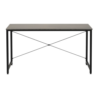 Birou, beton/negru, 150x60 cm, MELLORA