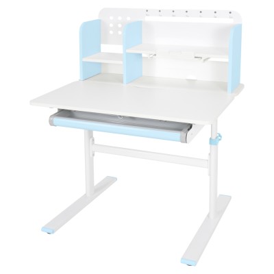 Birou crescător, albastru/alb, ADAN