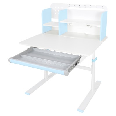 Birou crescător, albastru/alb, ADAN