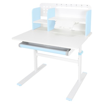 Birou crescător, albastru/alb, ADAN