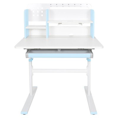 Birou crescător, albastru/alb, ADAN