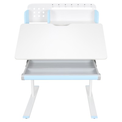 Birou crescător, albastru/alb, ADAN