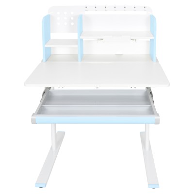 Birou crescător, albastru/alb, ADAN