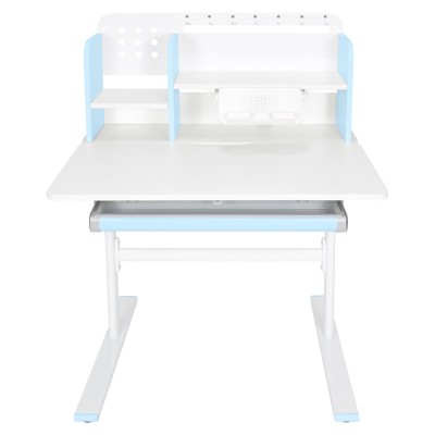 Birou crescător, albastru/alb, ADAN