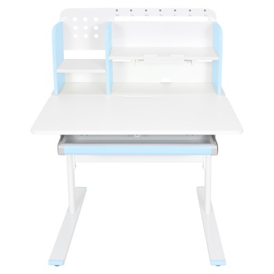 Birou crescător, albastru/alb, ADAN