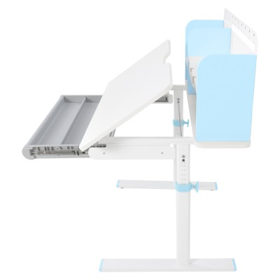Birou crescător, albastru/alb, ADAN