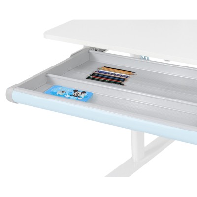 Birou crescător, albastru/alb, ADAN