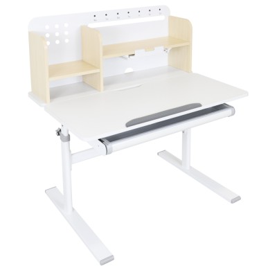 Birou crescător, natural/alb, ADAN