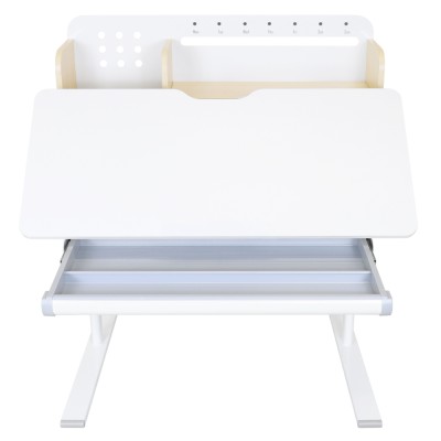 Birou crescător, natural/alb, ADAN