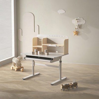 Birou crescător, natural/alb, ADAN