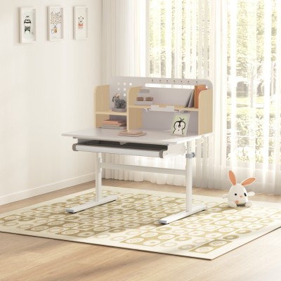 Birou crescător, natural/alb, ADAN