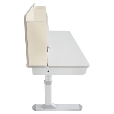 Birou crescător, natural/alb, LEDIN