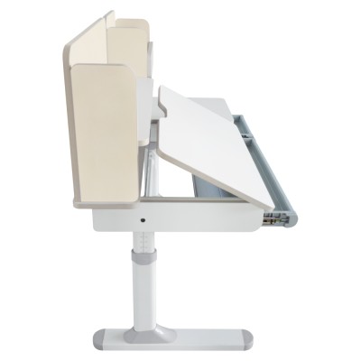 Birou crescător, natural/alb, LEDIN