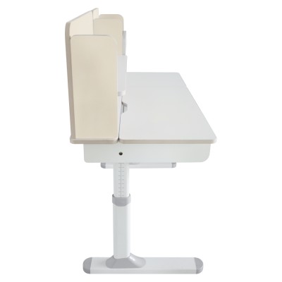 Birou crescător, natural/alb, LEDIN