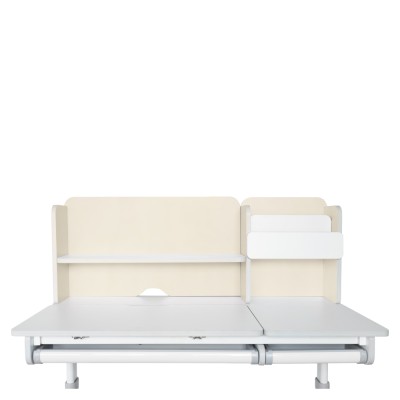 Birou crescător, natural/alb, LEDIN