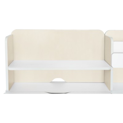 Birou crescător, natural/alb, LEDIN