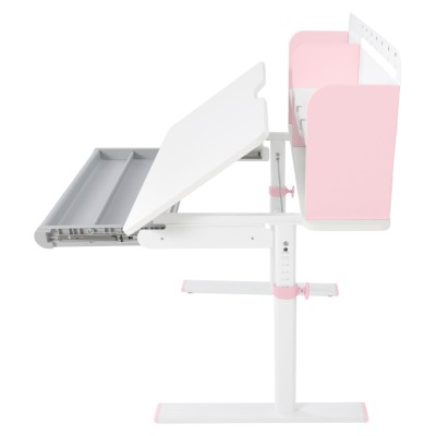 Birou crescător, roz/alb, ADAN