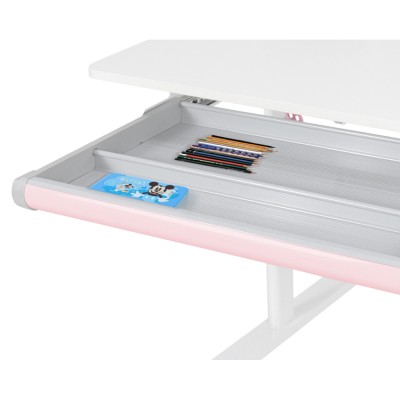 Birou crescător, roz/alb, ADAN
